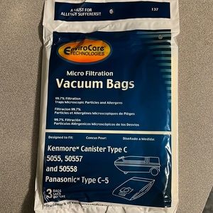 11 Vacuum cleaner bags (fits Kenmore 5055, 50557, 50558, and Panasonic Type C-5)